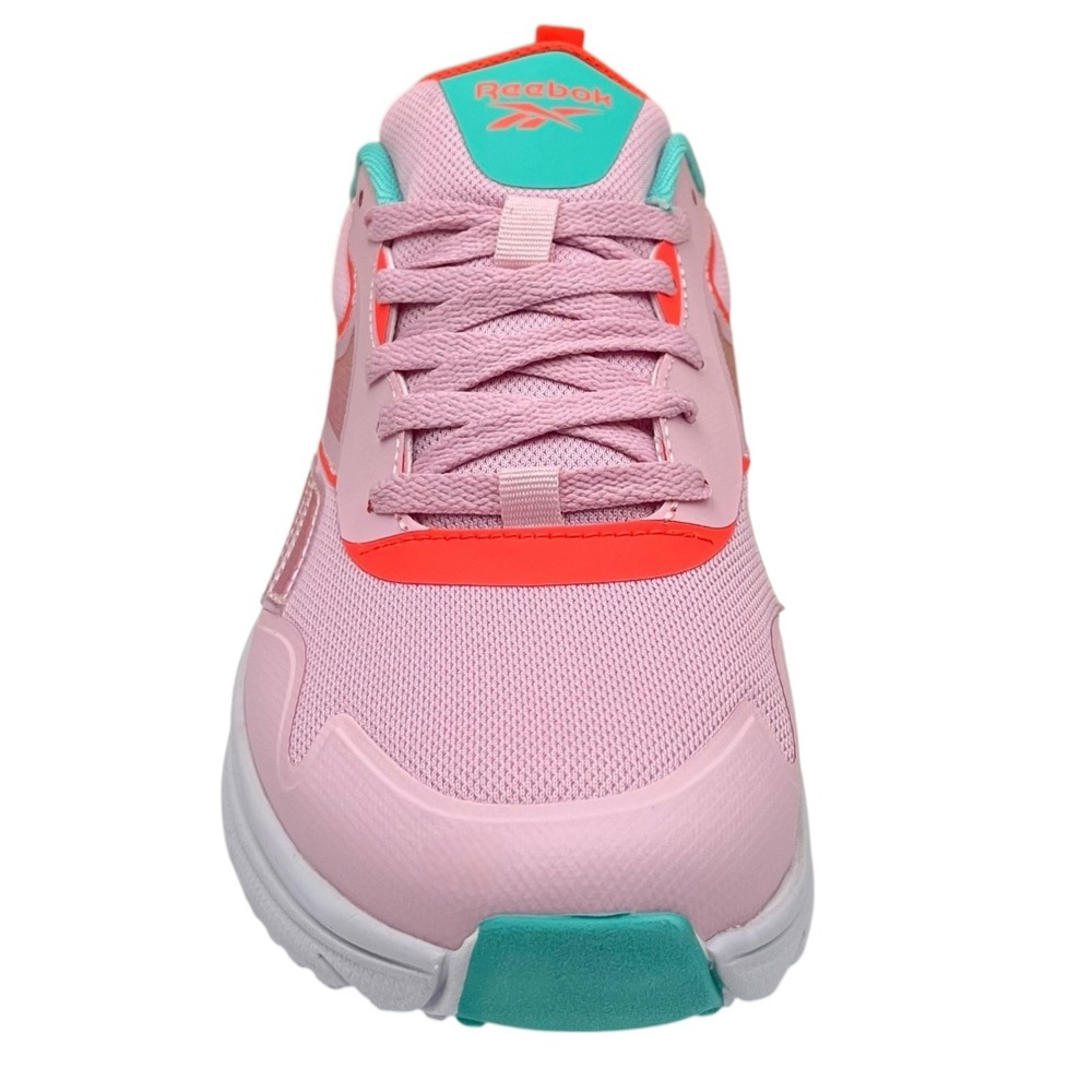 Reebok Youth Big Girls Rush Sneakers Size 7 Cherry Blossom Orange Aqua Lace Up - Picture 6 of 12
